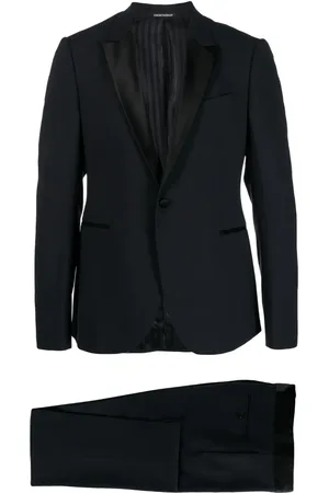 Emporio Armani Satin-trim single-breasted suit