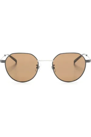 Dunhill Round-frame metal sunglasses