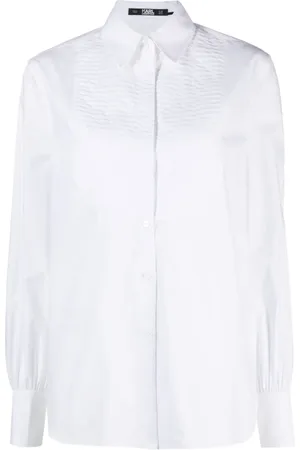 Karl Lagerfeld Wide-sleeves necktie shirt