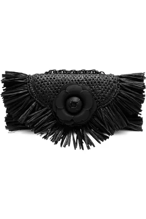 Oscar de la Renta Raffia Fringe TRO bag