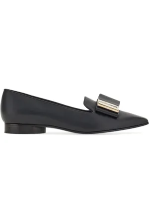 Salvatore Ferragamo Bow-detail lambskin loafers