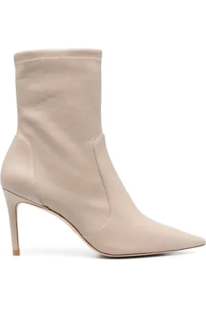Stuart Weitzman Pointed toe 85mm leather sock boots