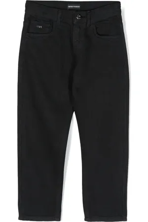 Emporio Armani Logo-plaque twill chinos