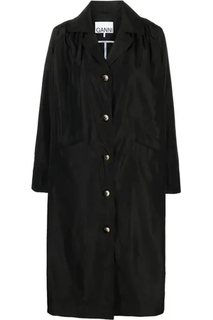Ganni Notched-lapel single-breasted coat