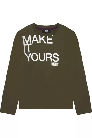 DKNY Slogan-print cotton top