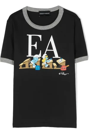Emporio Armani Graphic-print cotton T-shirt