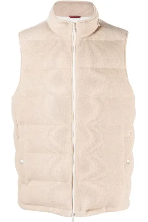 Brunello Cucinelli Corduroy padded down gilet
