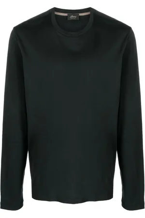 BRIONI Logo-embroidered cotton top