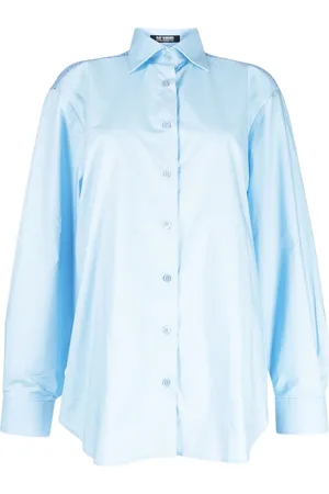 RAF SIMONS Mesh-panel cotton-poplin shirt