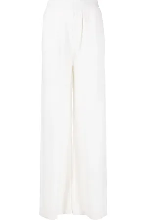 Msgm Wide-leg wool-cashmere blend trousers