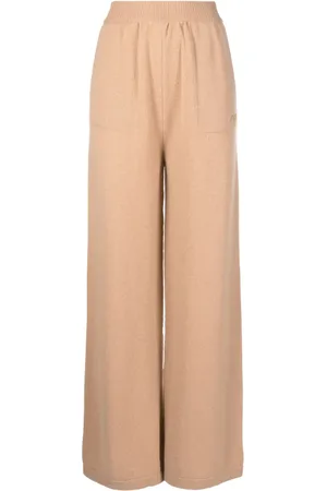 Msgm Embroidered-logo knit trousers