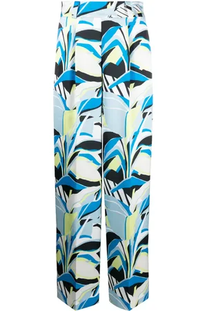 HUGO BOSS Botanical-print straight-leg trousers