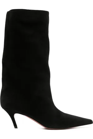 Amina Muaddi Fiona 60mm pointed-toe suede boots