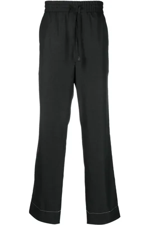 BRIONI Drawstring-waist wool trousers