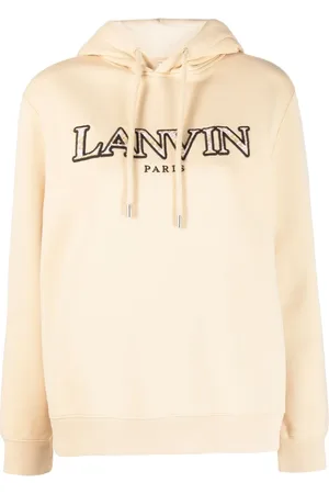 Lanvin Logo-embroidered cotton hoodie