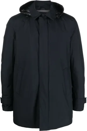 HERNO Gortex logo-print hooded raincoat