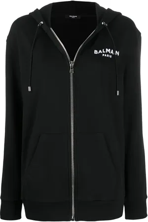 Balmain Logo zipped hoodie