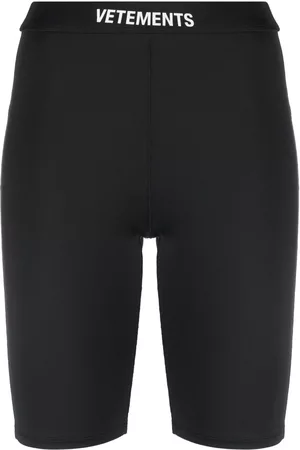 Vetements Logo-waistband biker shorts