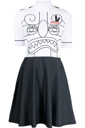 Charles Jeffrey Loverboy Face-print flared minidress