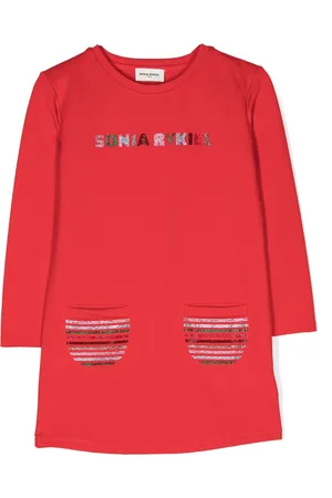 Sonia Rykiel Enfant Bead-embellished long-sleeve dress