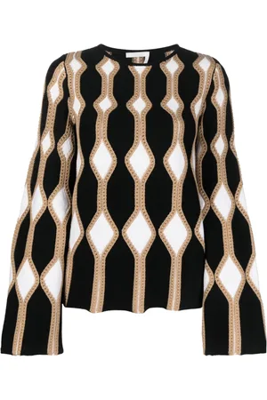 Chloé Crochet-knit long-sleeve top
