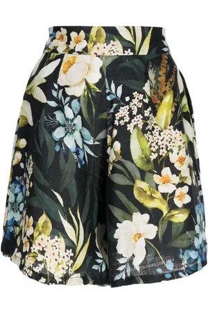 Bambah Black Gardenia pleated shorts