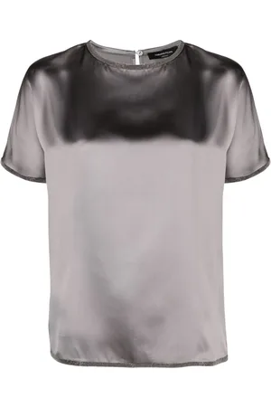 Fabiana Filippi Crystal-embellished satin T-shirt