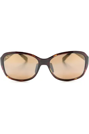 Maui Jim Tortoiseshell rectangle-frame sunglasses