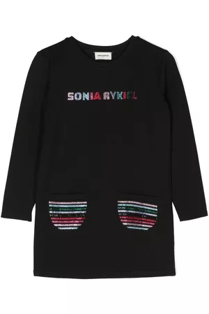 Sonia Rykiel Enfant Bead-embellished long-sleeve dress