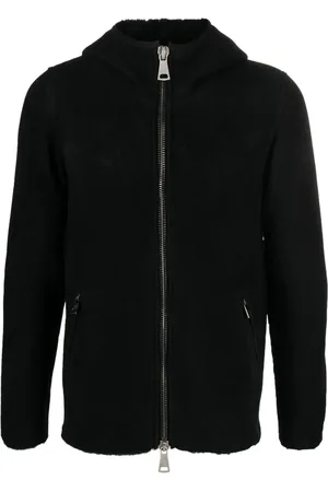 GIORGIO BRATO Zip-up leather hooded jacket