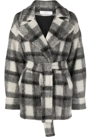 IRO Pamae checked belted coat