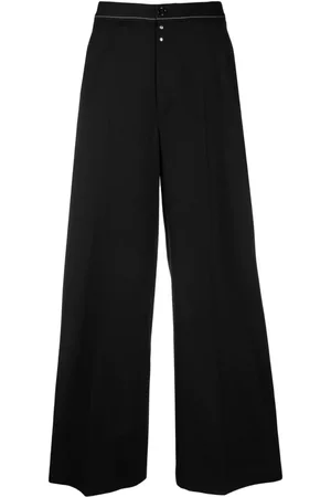 Maison Margiela Topstitched wide-leg trousers