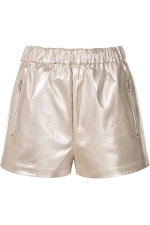 Gloria Coelho Glittered zip-pockets shorts