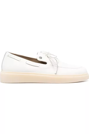 Roberto Cavalli Tied leather loafers
