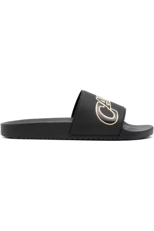 Roberto Cavalli Logo-print flat slides