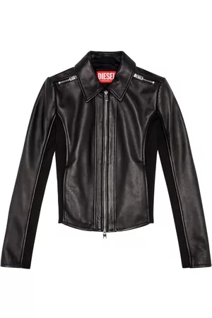 Diesel L-Sask zip-up leather jacket