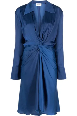 Zadig & Voltaire Rozo twisted V-neck midi dress