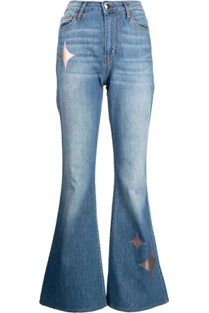 Madison.Maison Star-print high-rise flared jeans