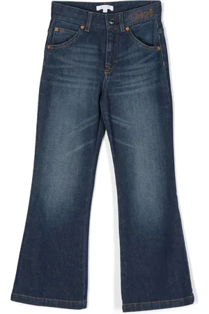 Chloé Logo-embroidered flared jeans