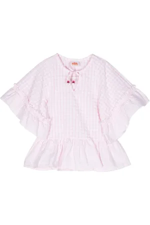 Sundek Check-pattern ruffled blouse
