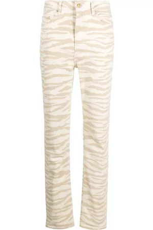 Ganni Swigy zebra-print jeans