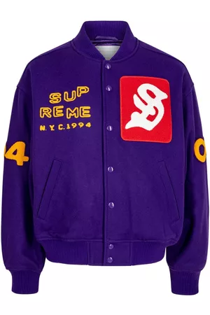 Bape Giant Ape Head Varsity Jacket Purple