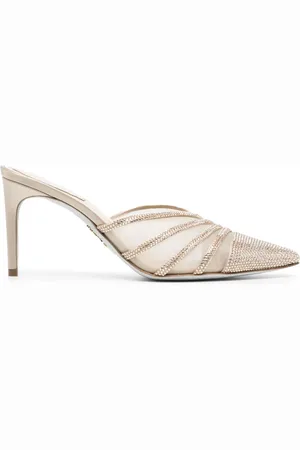 RENE CAOVILLA 70mm rhinestone-embellished mules