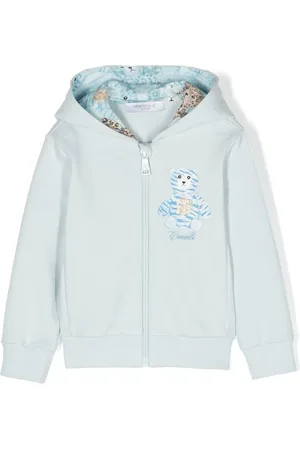 Roberto Cavalli Bear-print zip-up hoodie