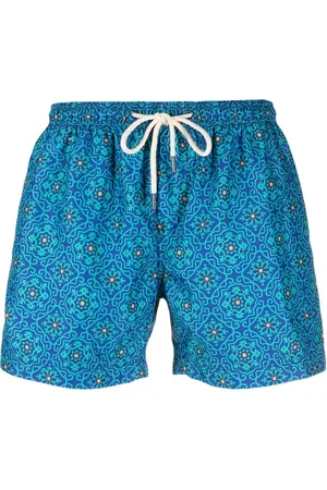 PENINSULA SWIMWEAR Geometric-print swim shorts