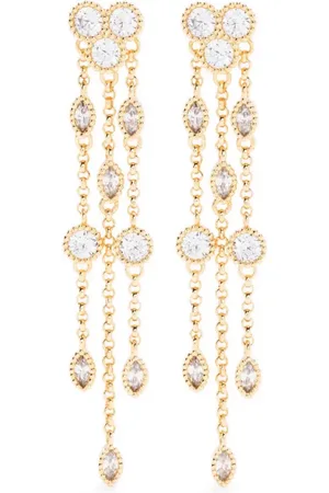 Maje Rhinestone-embellished drop earrings
