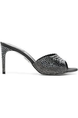 RENE CAOVILLA 70mm crystal-embellished leather sandals