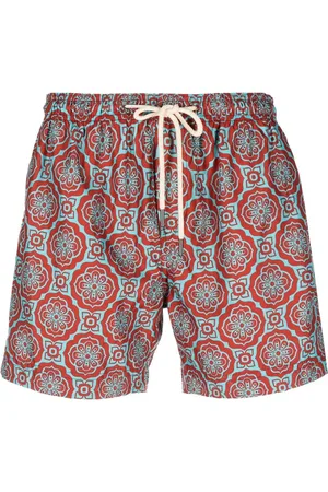 PENINSULA SWIMWEAR Geometric-print swim shorts
