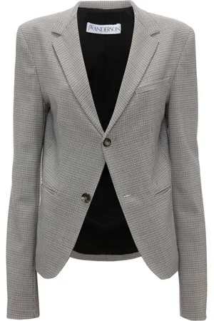 J.W.Anderson Shrunken check-print blazer