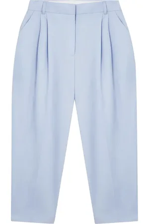 Stella McCartney Pleated cropped-leg trousers